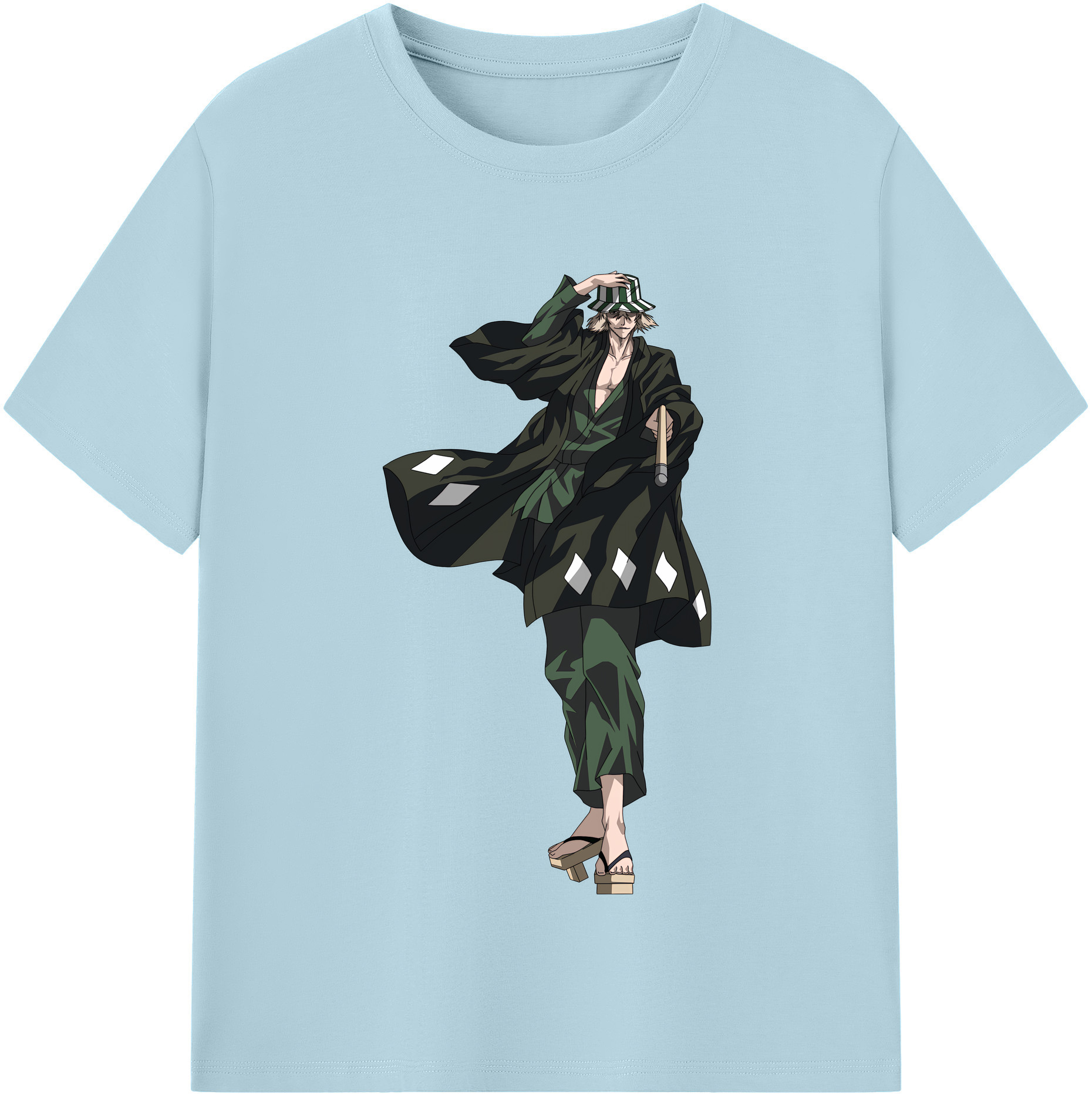（画像用） "ブリーチ 浦原 喜助（うらはら きすけ） BLEACH Urahara Kisuke " 綿100％半袖Tシャツ（フロントプリント）